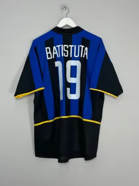 2002/03 INTER MILAN BATISTUTA #19 HOME SHIRT (XL) NIKE