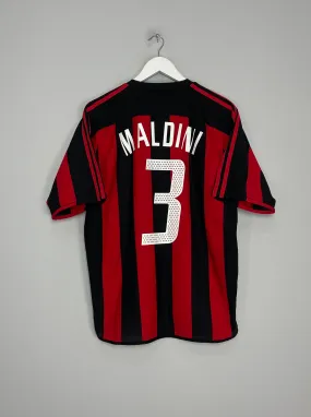 2003/04 AC MILAN MALDINI #3 *PLAYER ISSUE* HOME SHIRT (M) ADIDAS