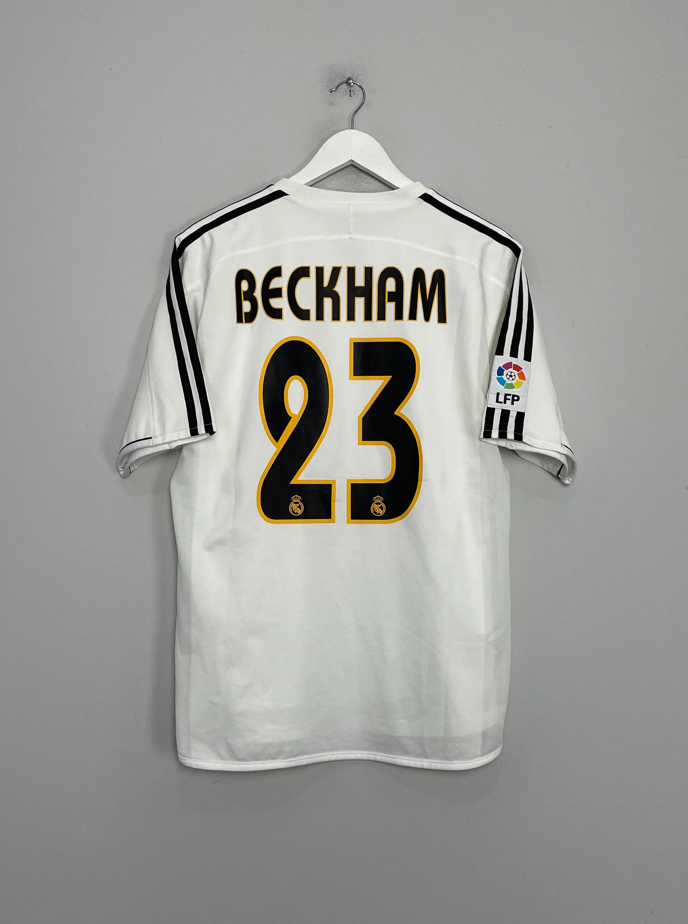 2003/04 REAL MADRID BECKHAM #23 *PLAYER ISSUE* HOME SHIRT (M) ADIDAS