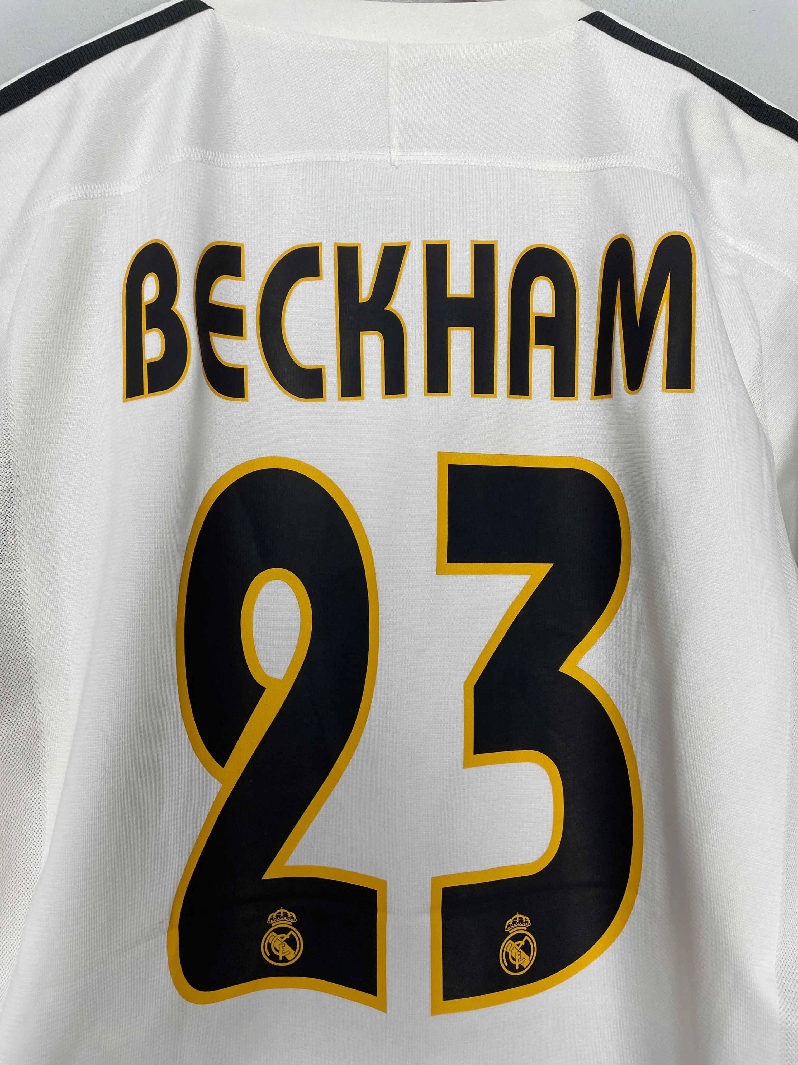 2004/05 REAL MADIRD BECKHAM #23 *PLAYER ISSUE* HOME SHIRT (M) ADIDAS