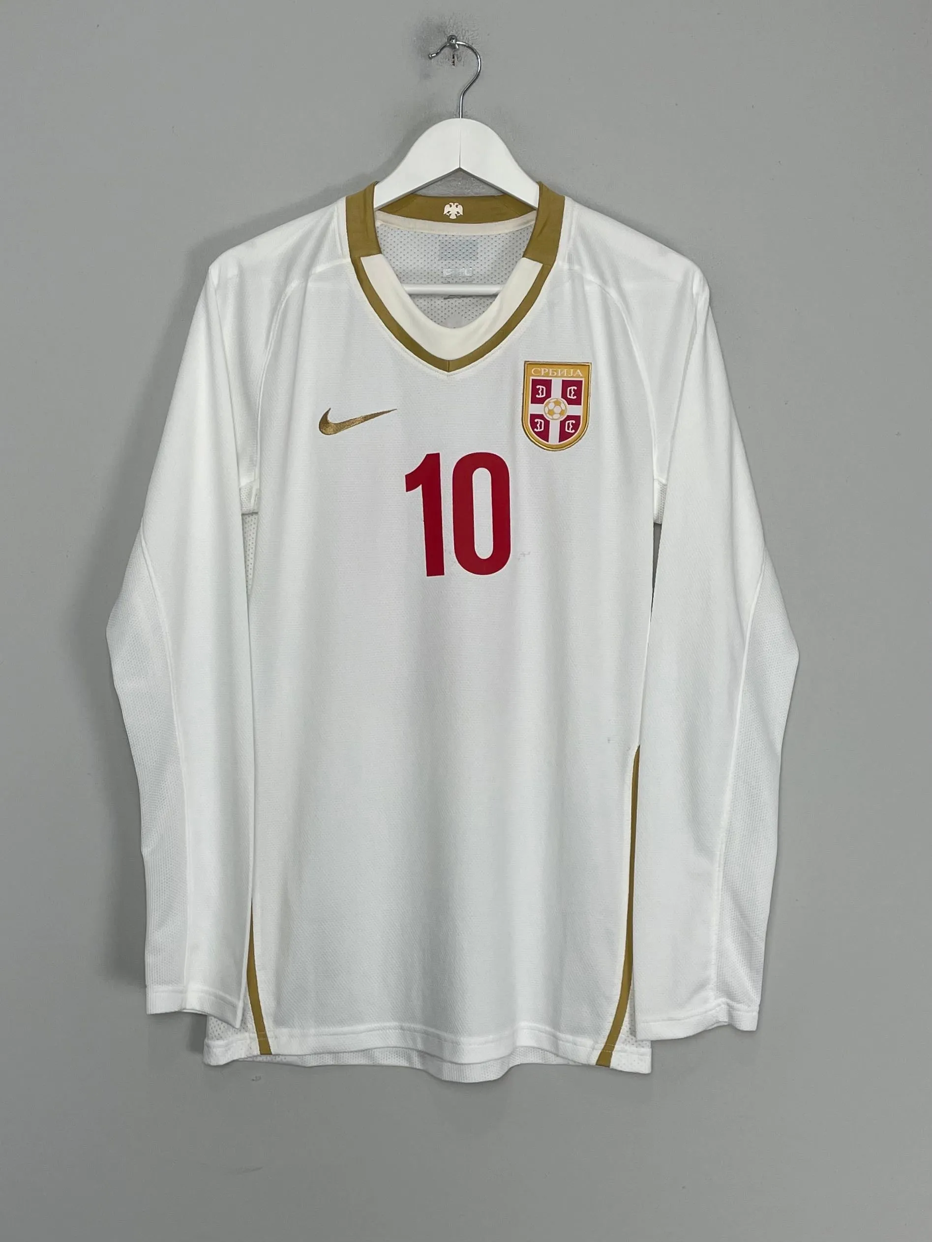 2009/10 SERBIA STANKOVIC #10 *PLAYER ISSUE* L/S AWAY SHIRT (L) NIKE