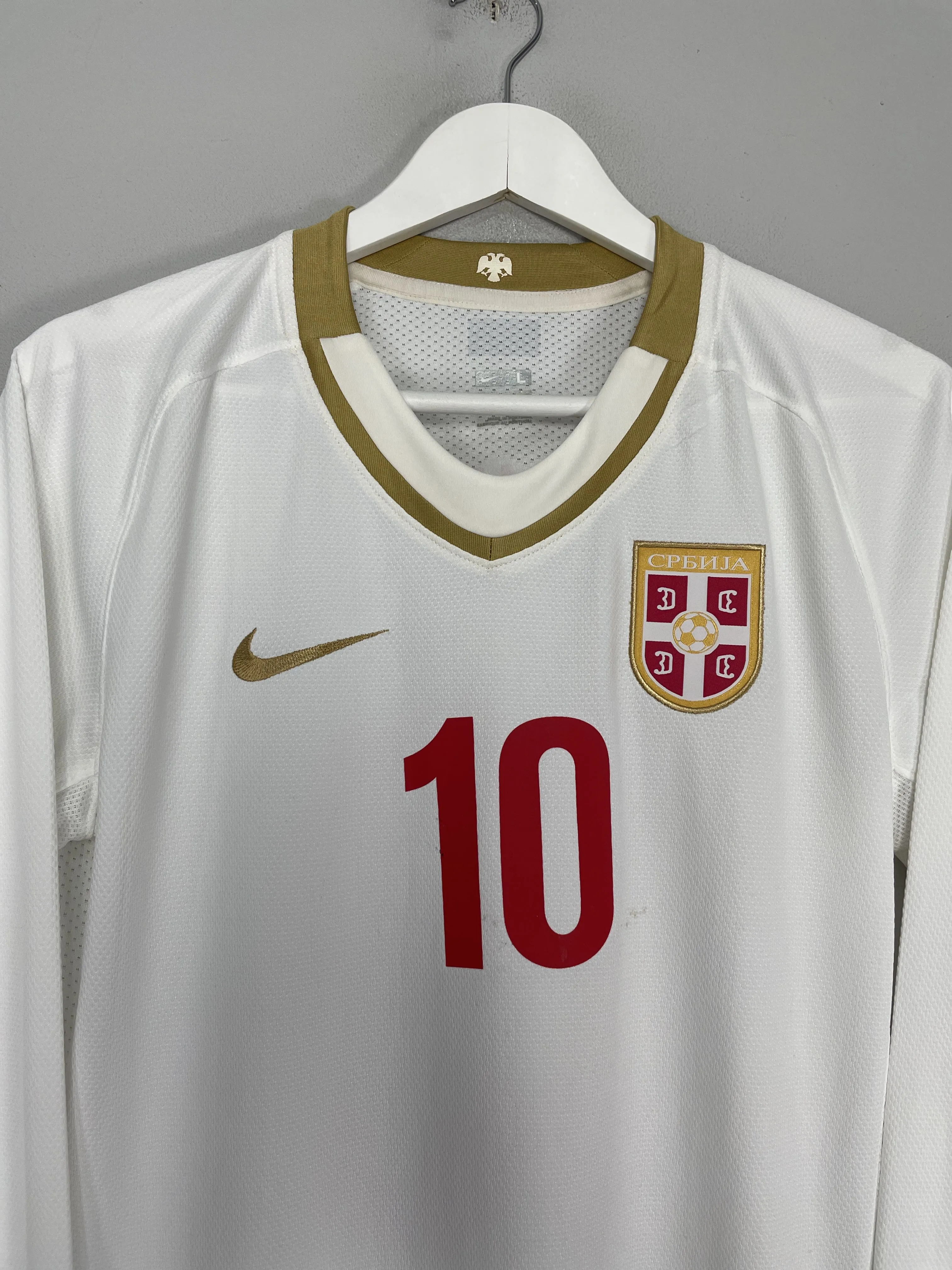 2009/10 SERBIA STANKOVIC #10 *PLAYER ISSUE* L/S AWAY SHIRT (L) NIKE