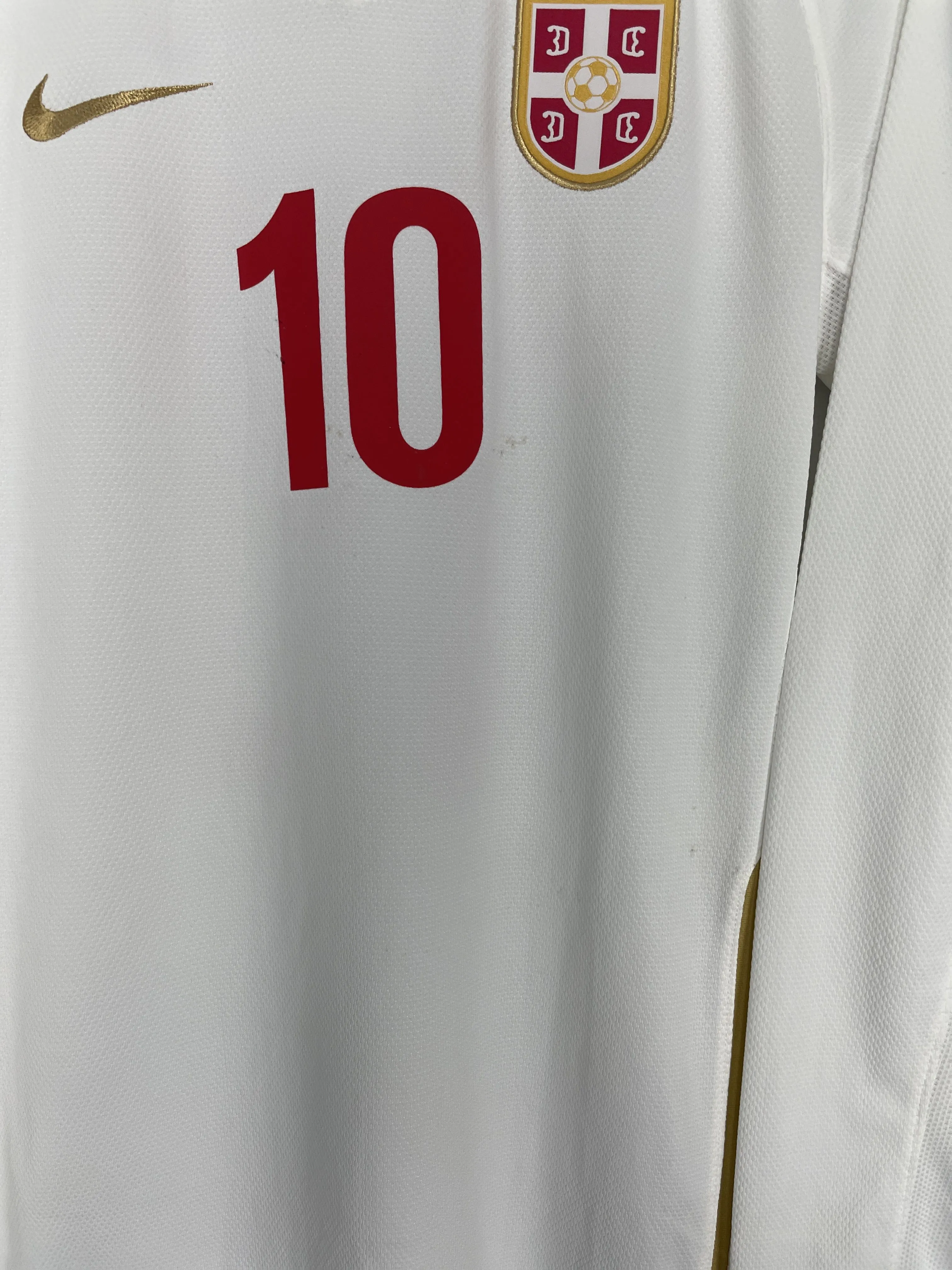 2009/10 SERBIA STANKOVIC #10 *PLAYER ISSUE* L/S AWAY SHIRT (L) NIKE