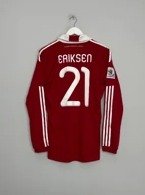 2010/11 DENMARK ERIKSEN #21 *MATCH ISSUE* HOME SHIRT (L) ADIDAS