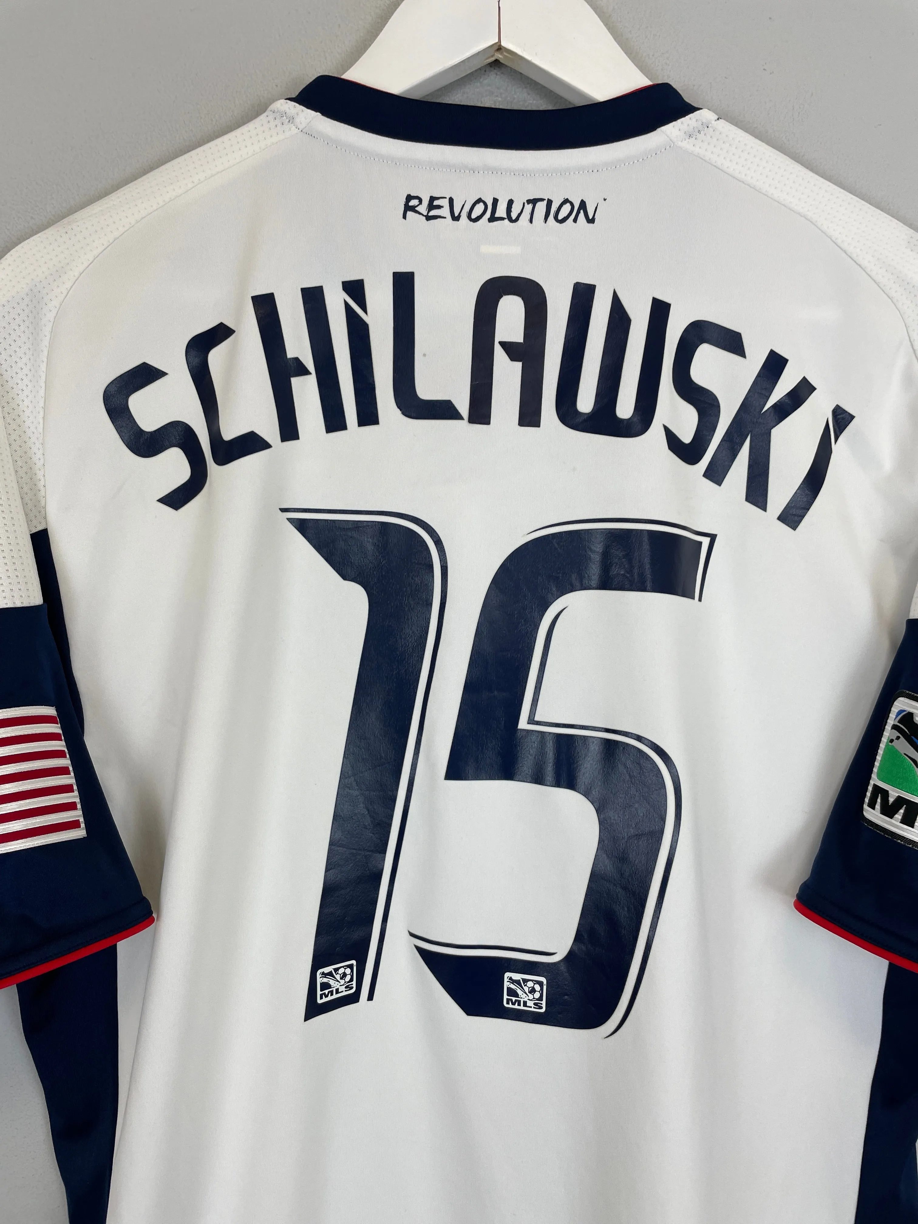 2010/11 NEW ENGLAND REVOLUTION SCHILAWSKI #15 *PLAYER ISSUE* AWAY SHIRT (XL) ADIDAS