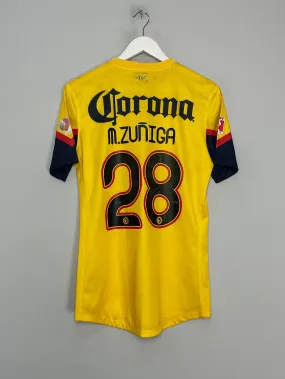 2013/14 CLUB AMERICA M.ZUNIGA #28 *PLAYER ISSUE* SQUAD SIGNED HOME SHIRT (M) NIKE