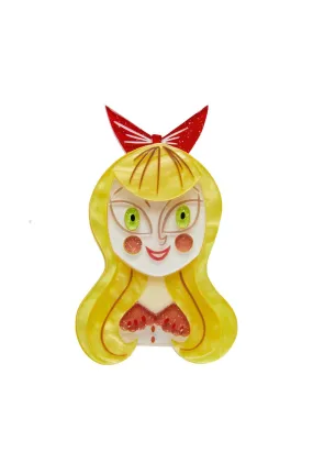 A Curiouser & Curiouser Alice Brooch by Erstwilder