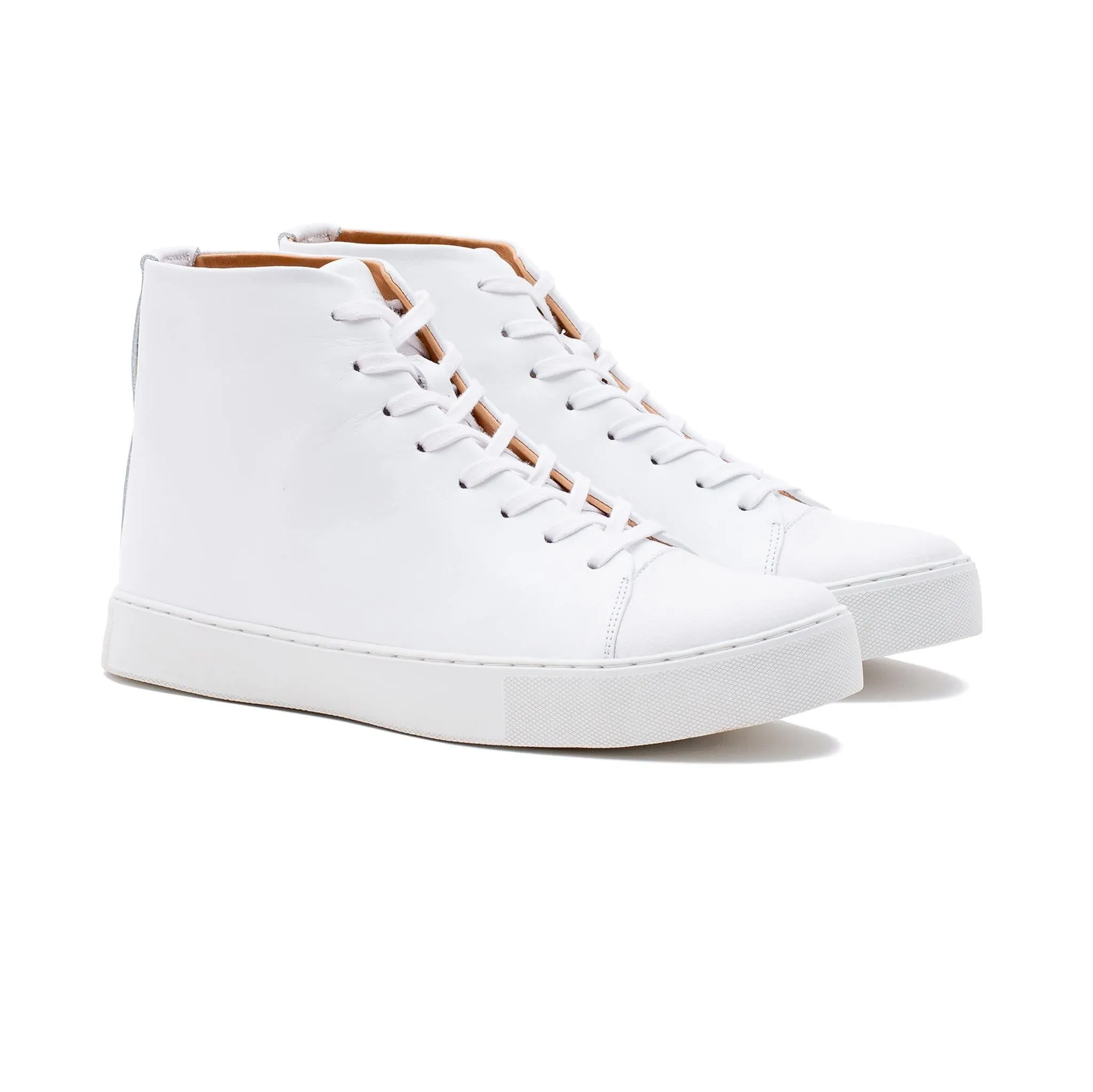 Abington Hi Toe Cap - All White Calf