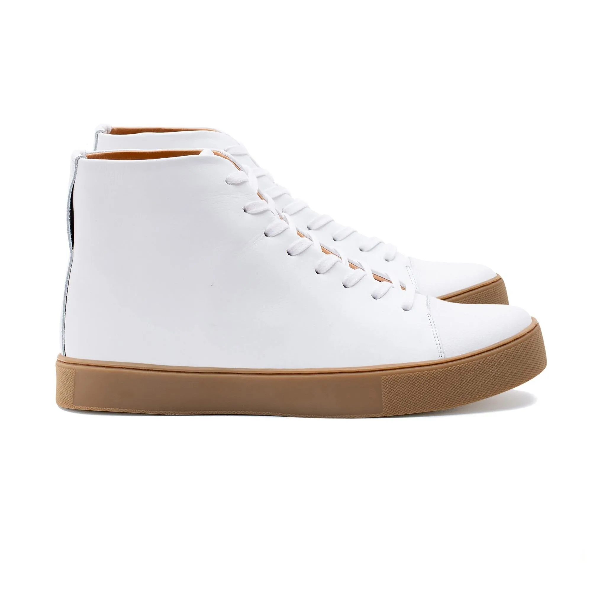 Abington Hi Toe Cap - All White Calf