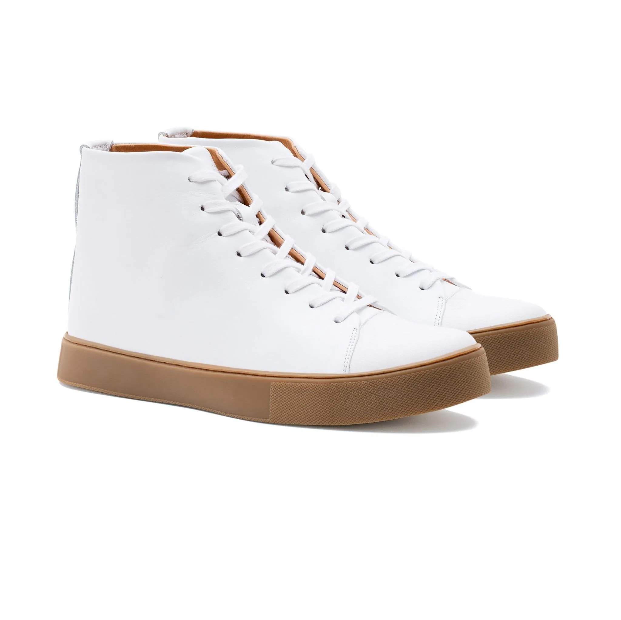 Abington Hi Toe Cap - All White Calf