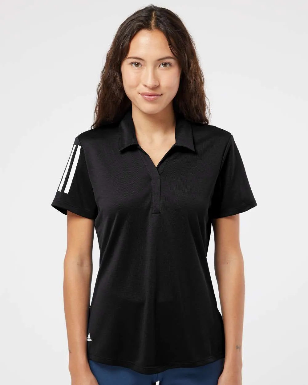 Adidas Ladies Floating 3-Stripes Sport Shirt