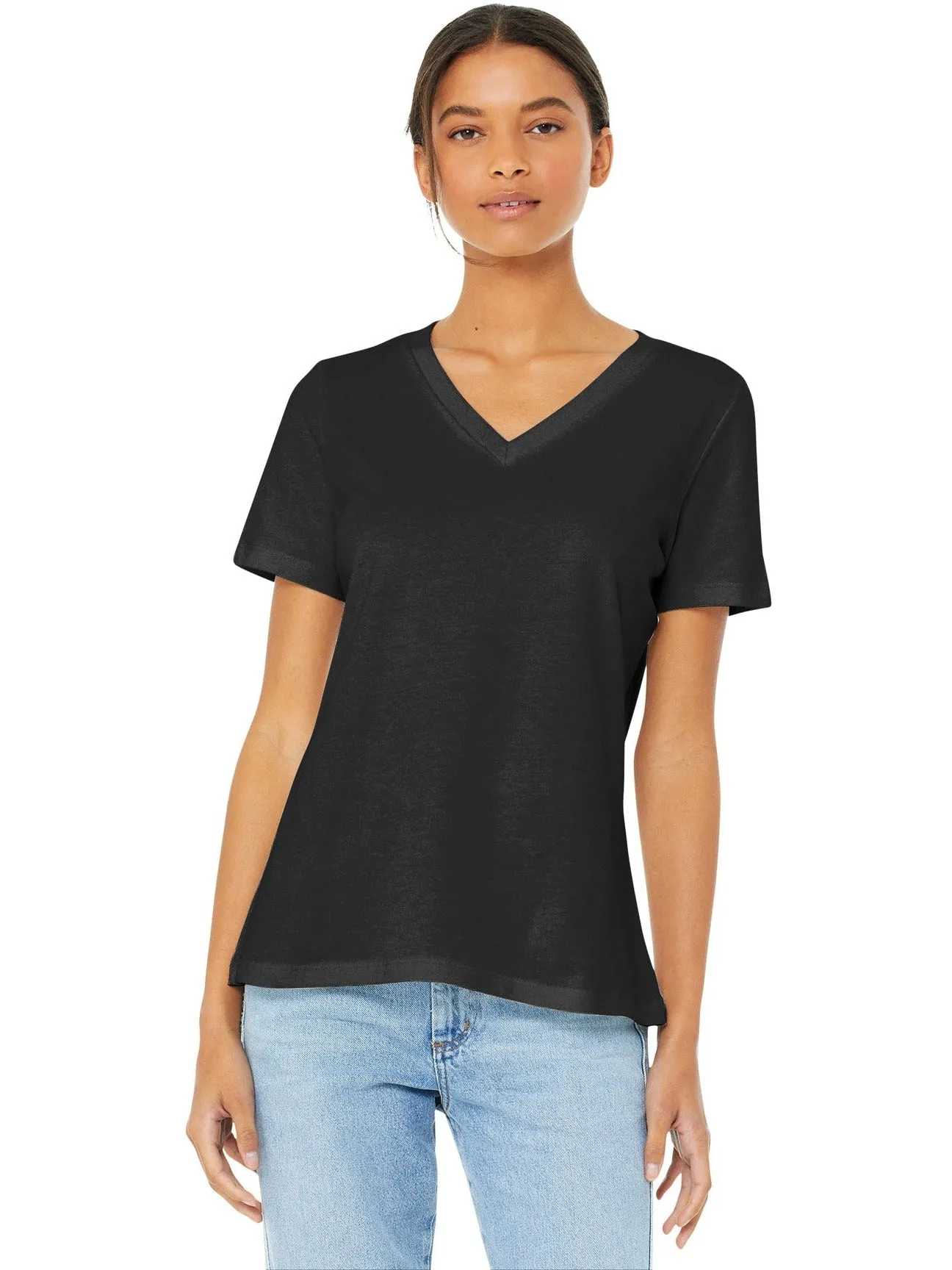 Bella Canvas Ladies Relaxed Jersey Short Sleeve V-Neck Tee