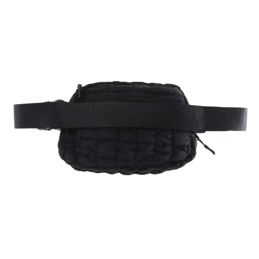 Black Puffer Fanny Pack