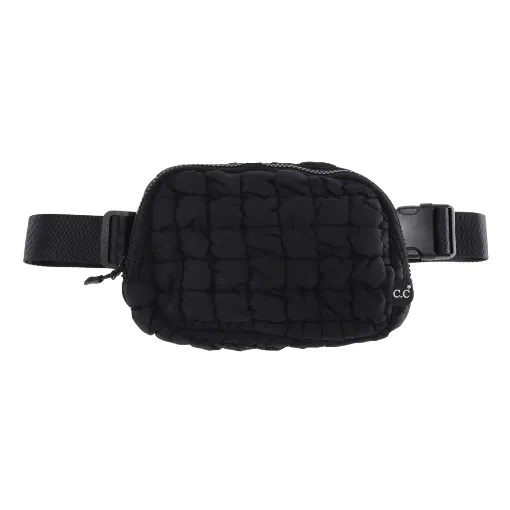 Black Puffer Fanny Pack