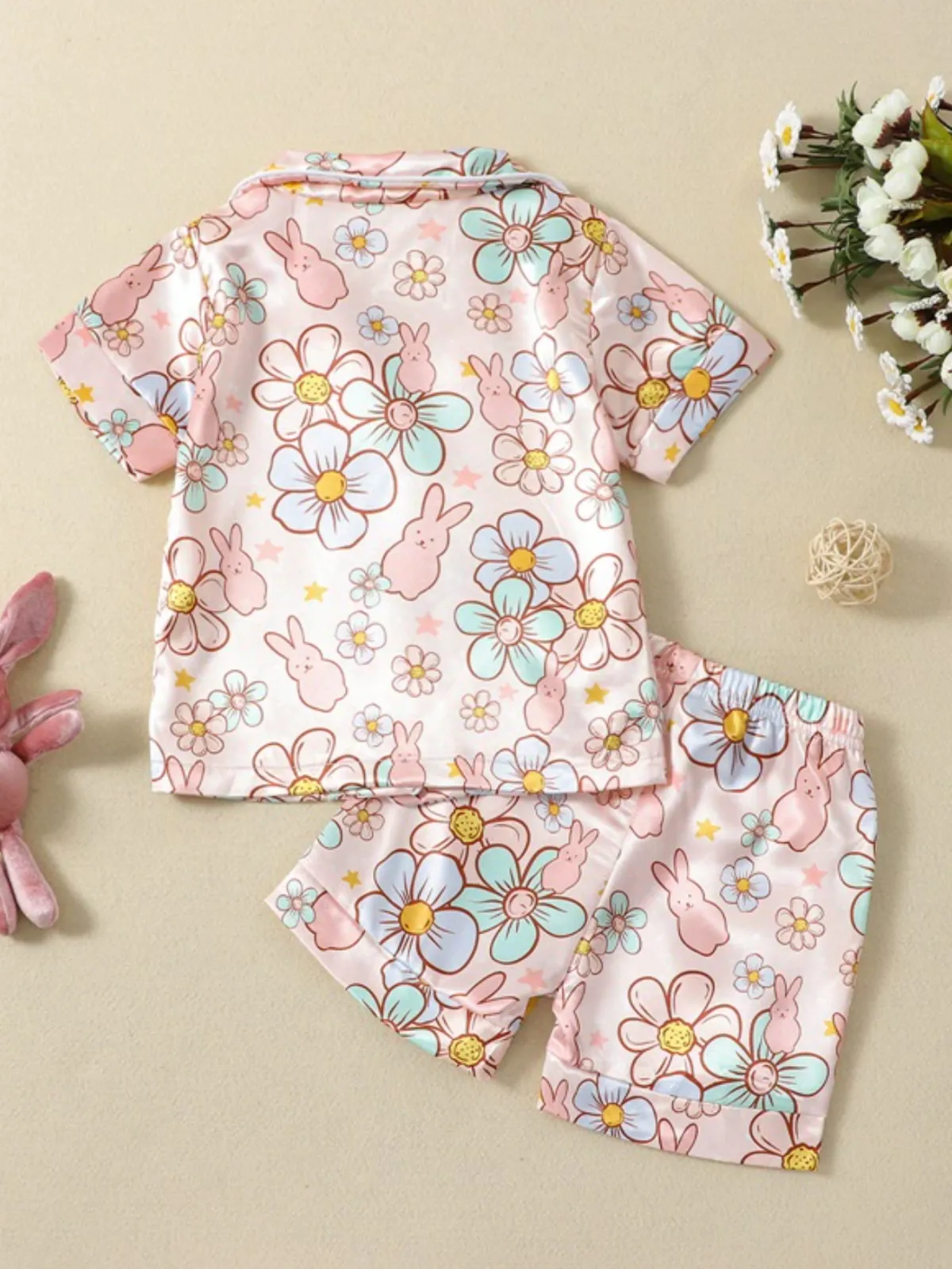 Blooming Dreams Flower Print Short Sleeve Pajama Set