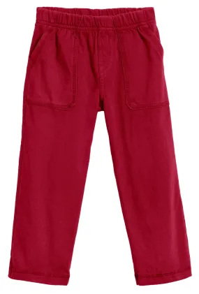 Boys Soft Cotton 3-Pocket Jersey Pants - UPF 50  | Red