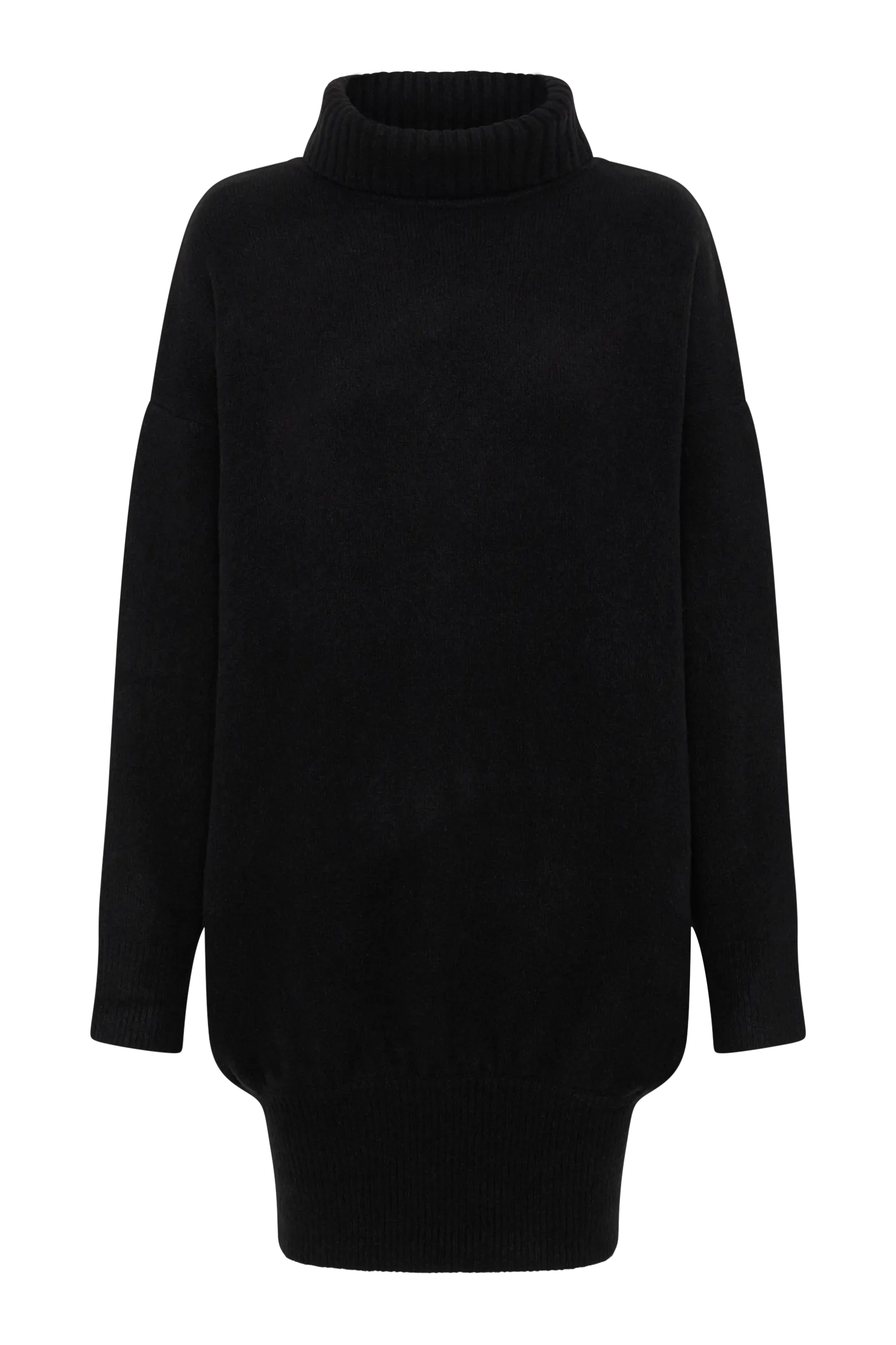 Celeste Long Sleeve Knit Mini Dress - Black