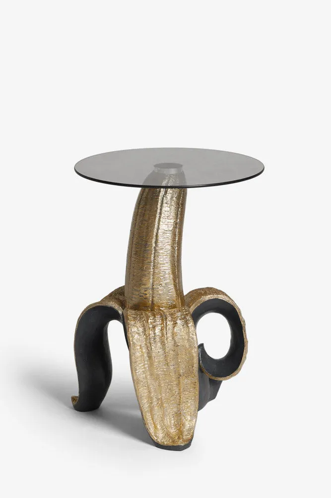 Charcoal & Gold Banana Side Table