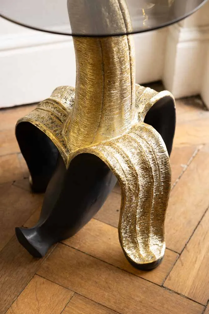 Charcoal & Gold Banana Side Table