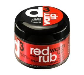 D3 Red Warm Up Rub 200g