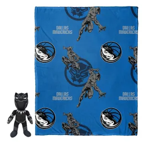 DALLAS MAVERICKS NORTHWEST BLACK PANTHER HUGGER SET / BLANKET