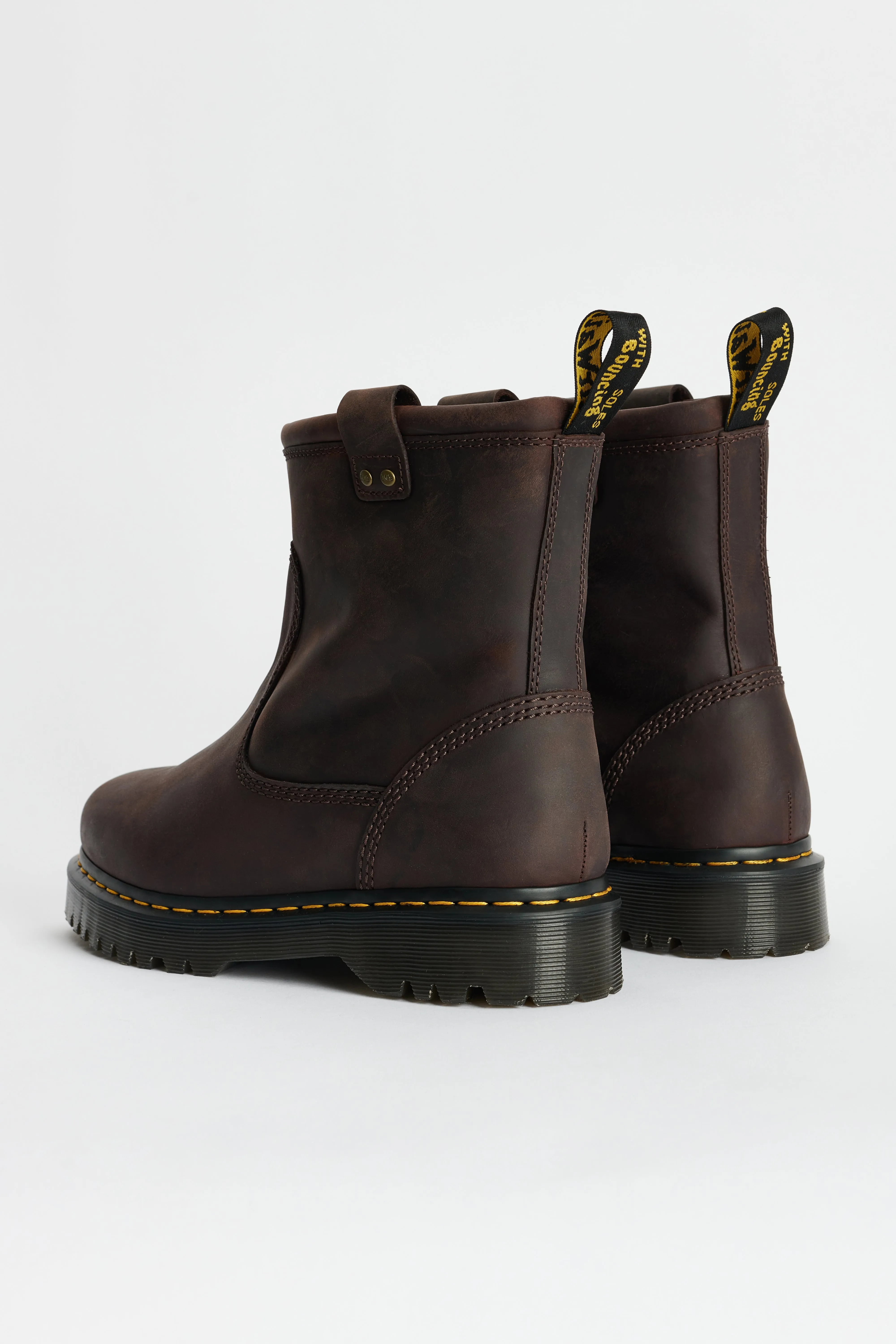 Dr Martens Anistone Lo Dark Brown Burnished Wax Pull Up