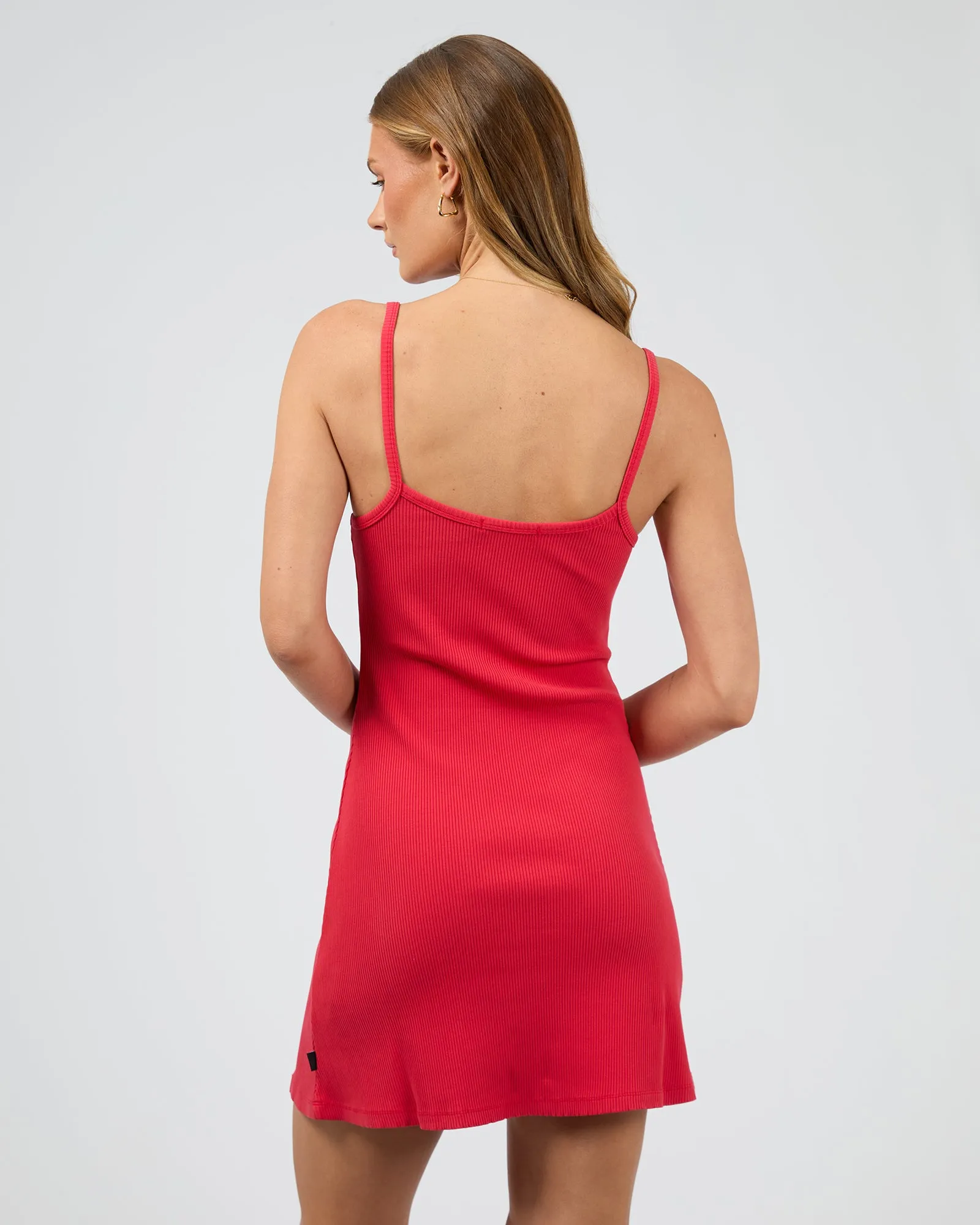 Eve Rib Mini Dress Red