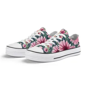 Gerbera Daisy Flowers Collection - Mens Classic Low Top Canvas Shoes for Garden Lovers