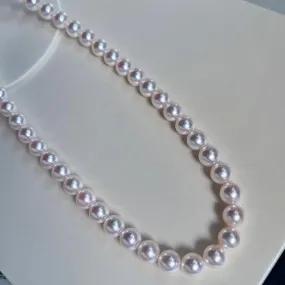 Hanadama-equivalent 7mm Exceptional Pearl Necklace 14K Gold