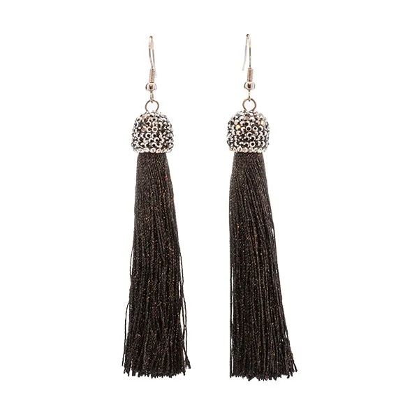 Isolde Bling Festive Statement Tassel Earrings