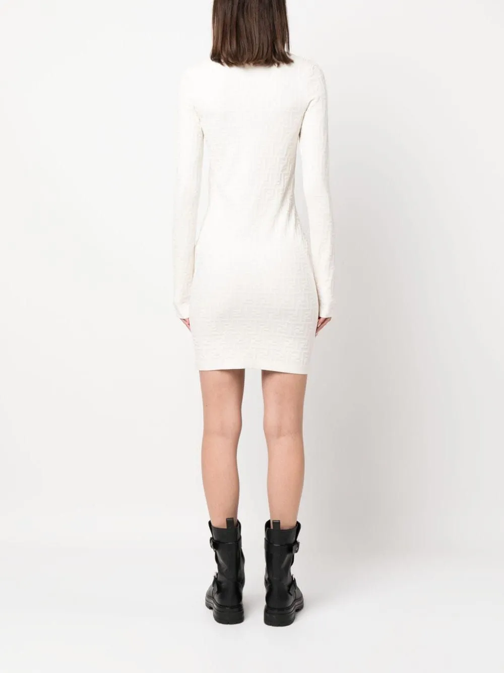 JACQUARD KNIT MINI-DRESS