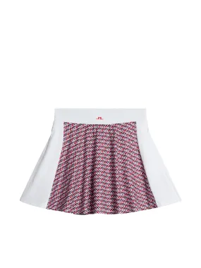 Jenny Print Skirt / JL Micro Bridge Rose Red