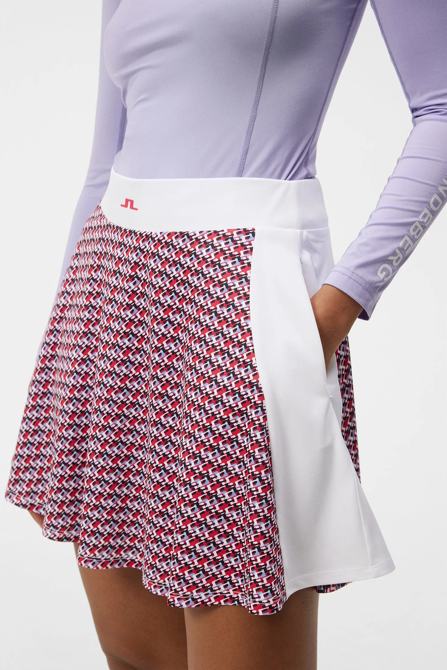 Jenny Print Skirt / JL Micro Bridge Rose Red