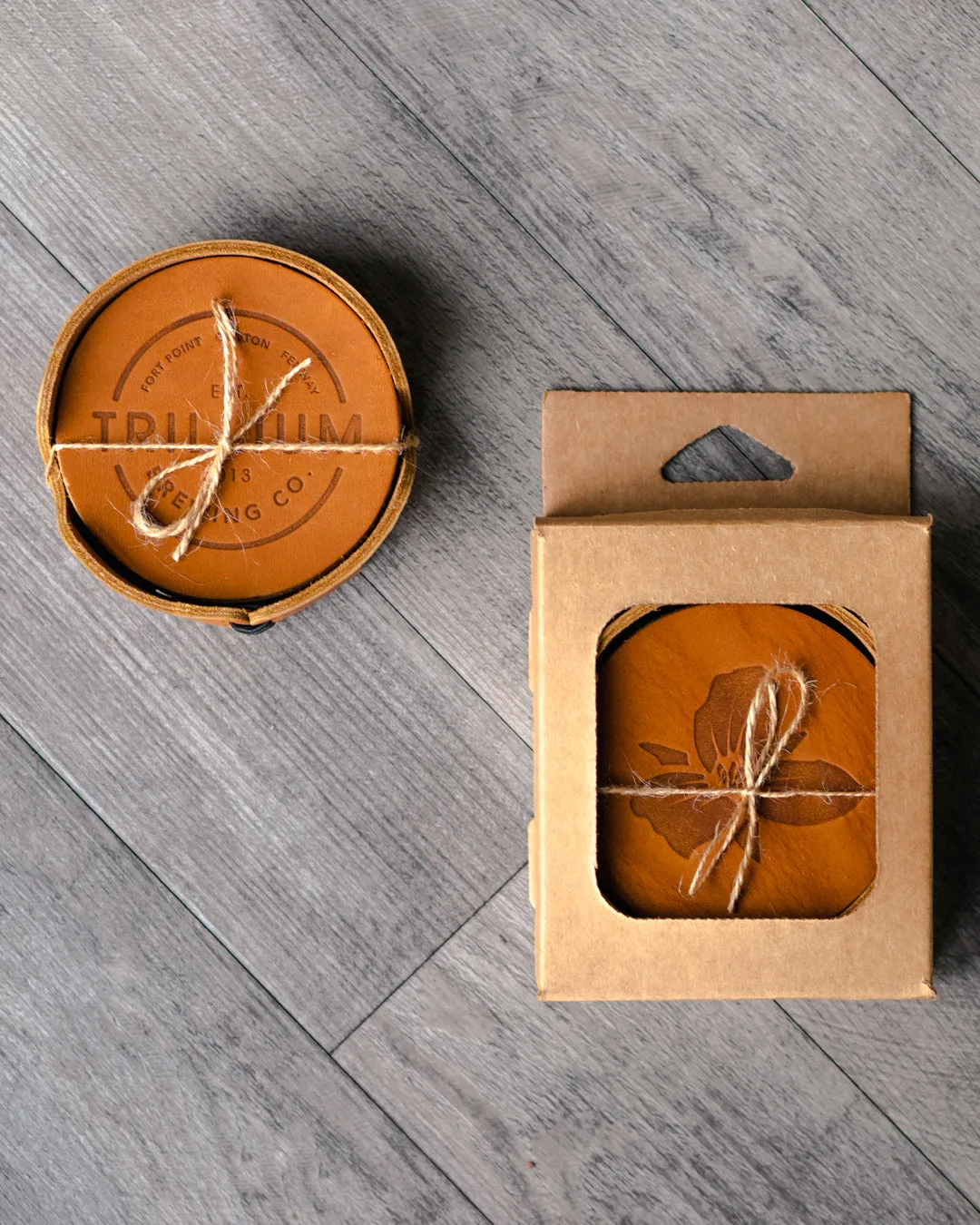 Leather Coaster Set