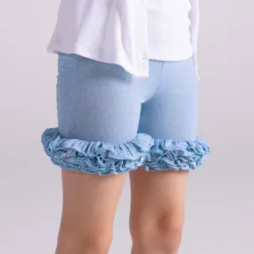 Light Blue Denim Cha-Cha Shorts