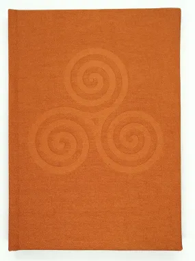 Linen Notebook with Celtic Triskele