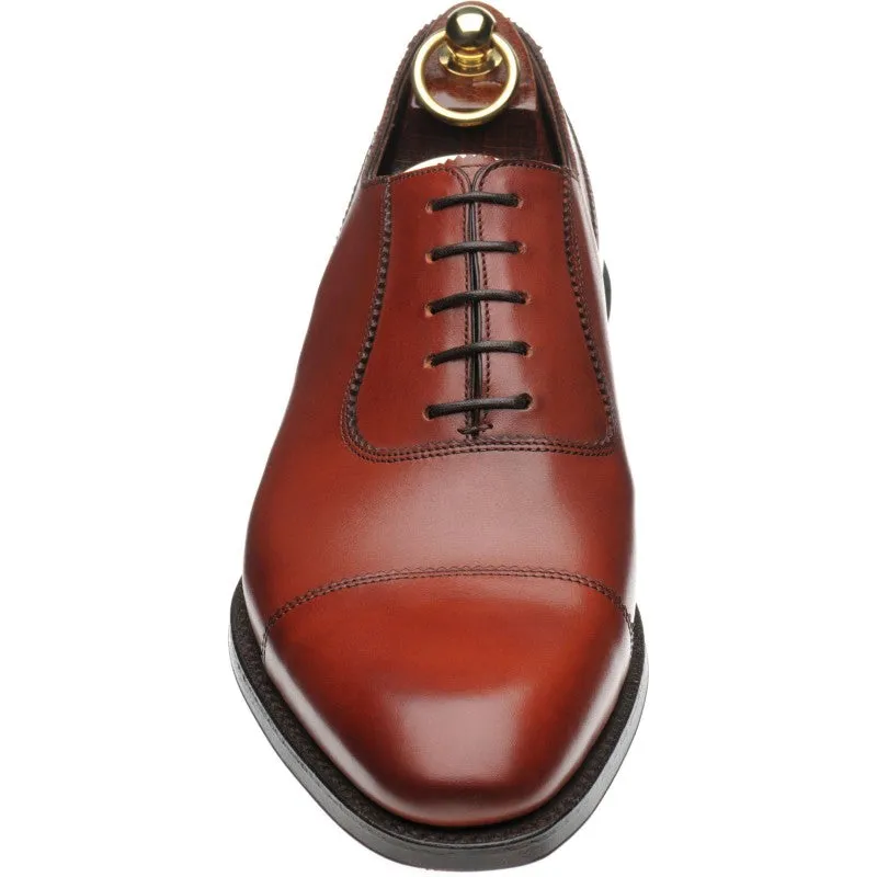 LOAKE - EVANS Premium toe cap Oxford shoe - Conker Burnished Calf