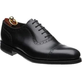 LOAKE - FLEET Premium calf semi brogue Oxford shoe - Black