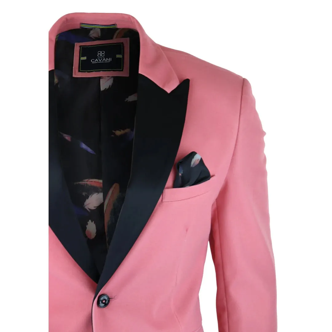 Mens Velvet Blazer Tuxedo Jacket Black Satin Lapel Pastel Blue Pink Green