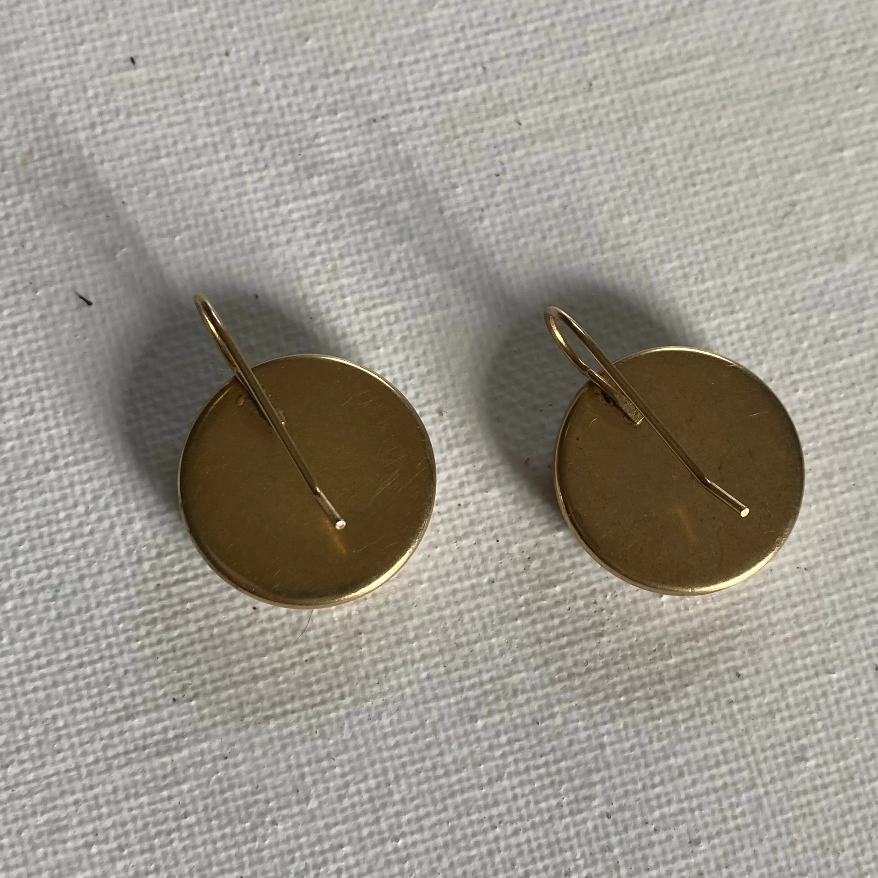 Mixed Metal GG Button Earrings