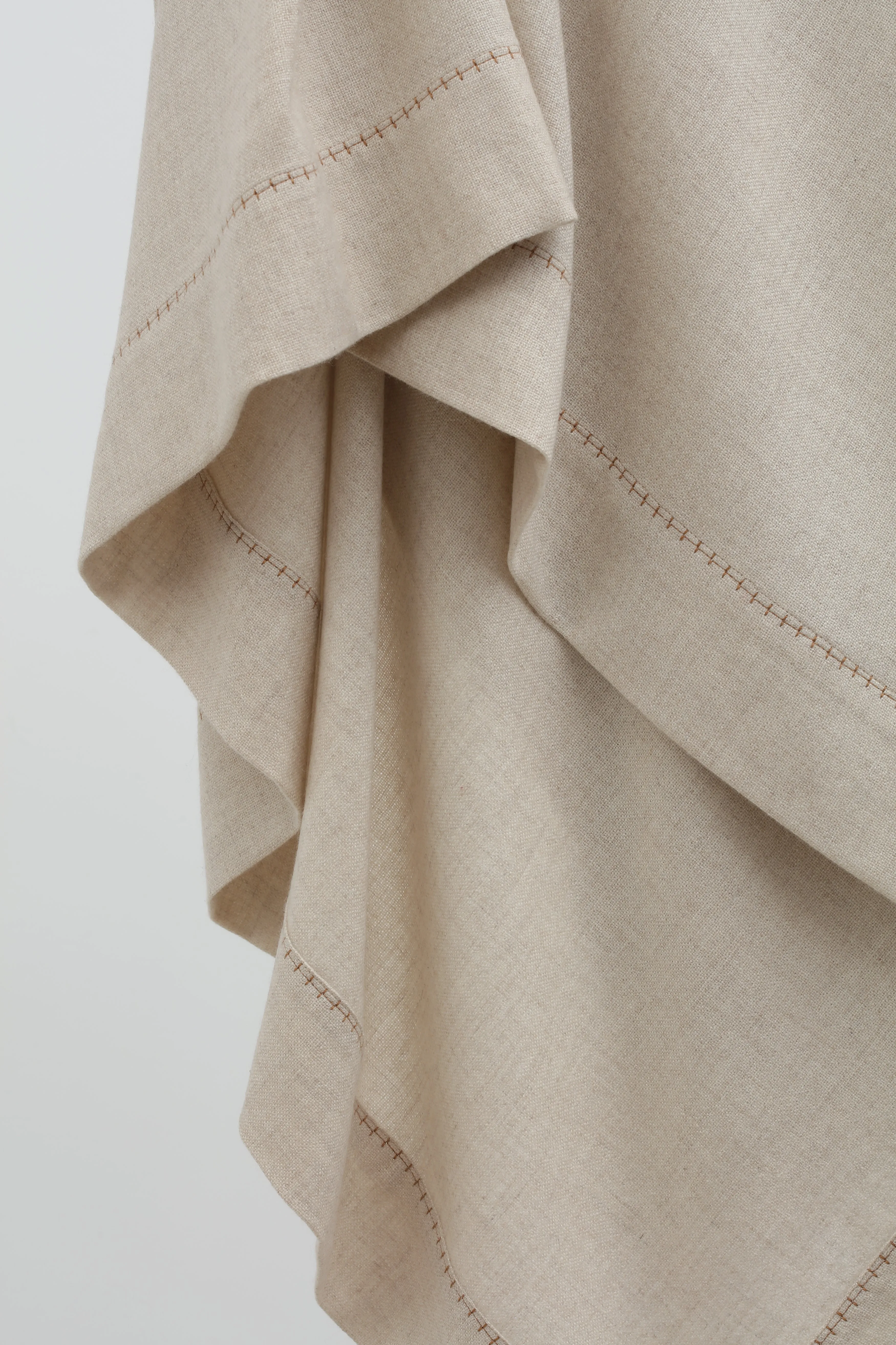 NATURAL undyed pure cashmere blanket