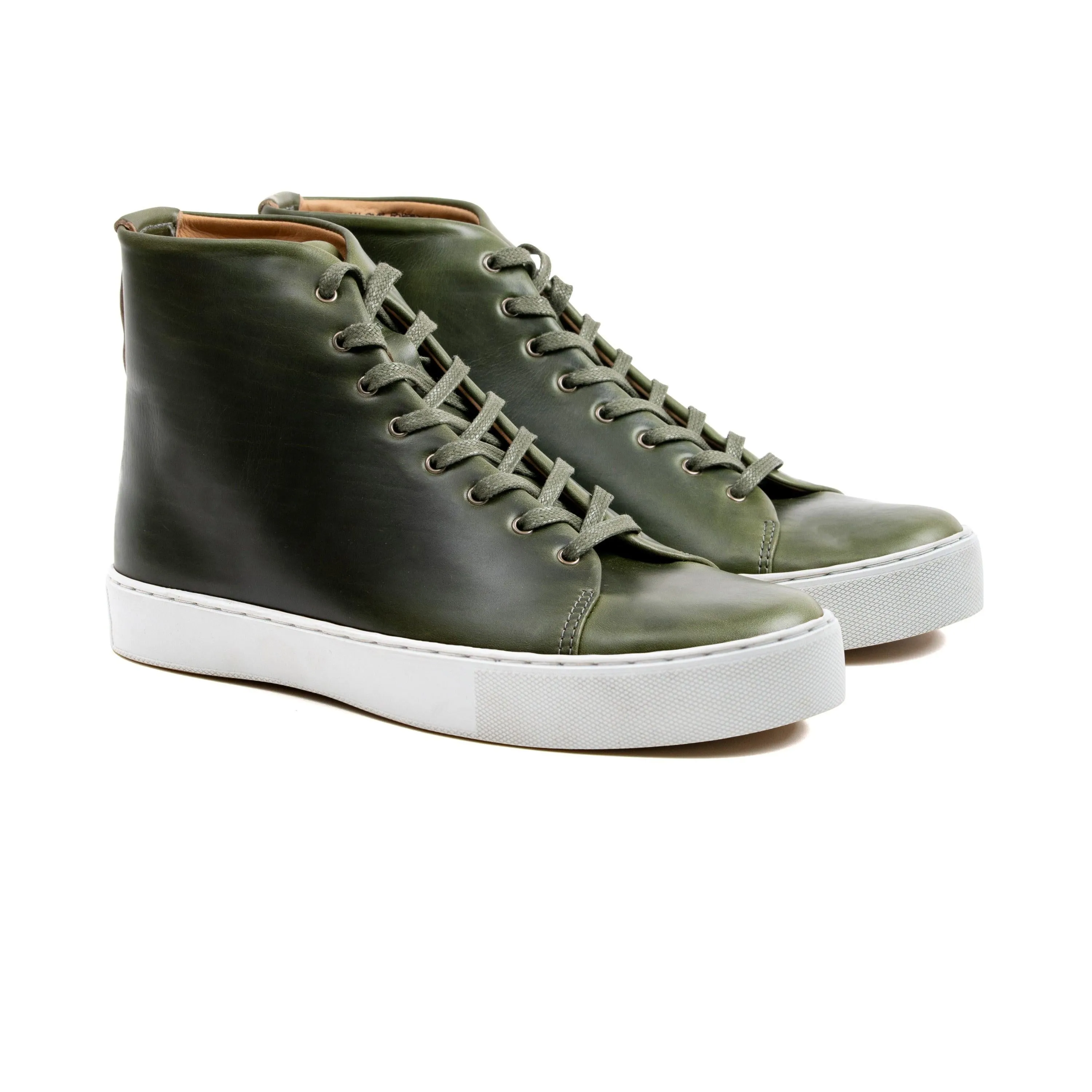 Overstone Hi Derby - Horween Forest Green Chromexcel