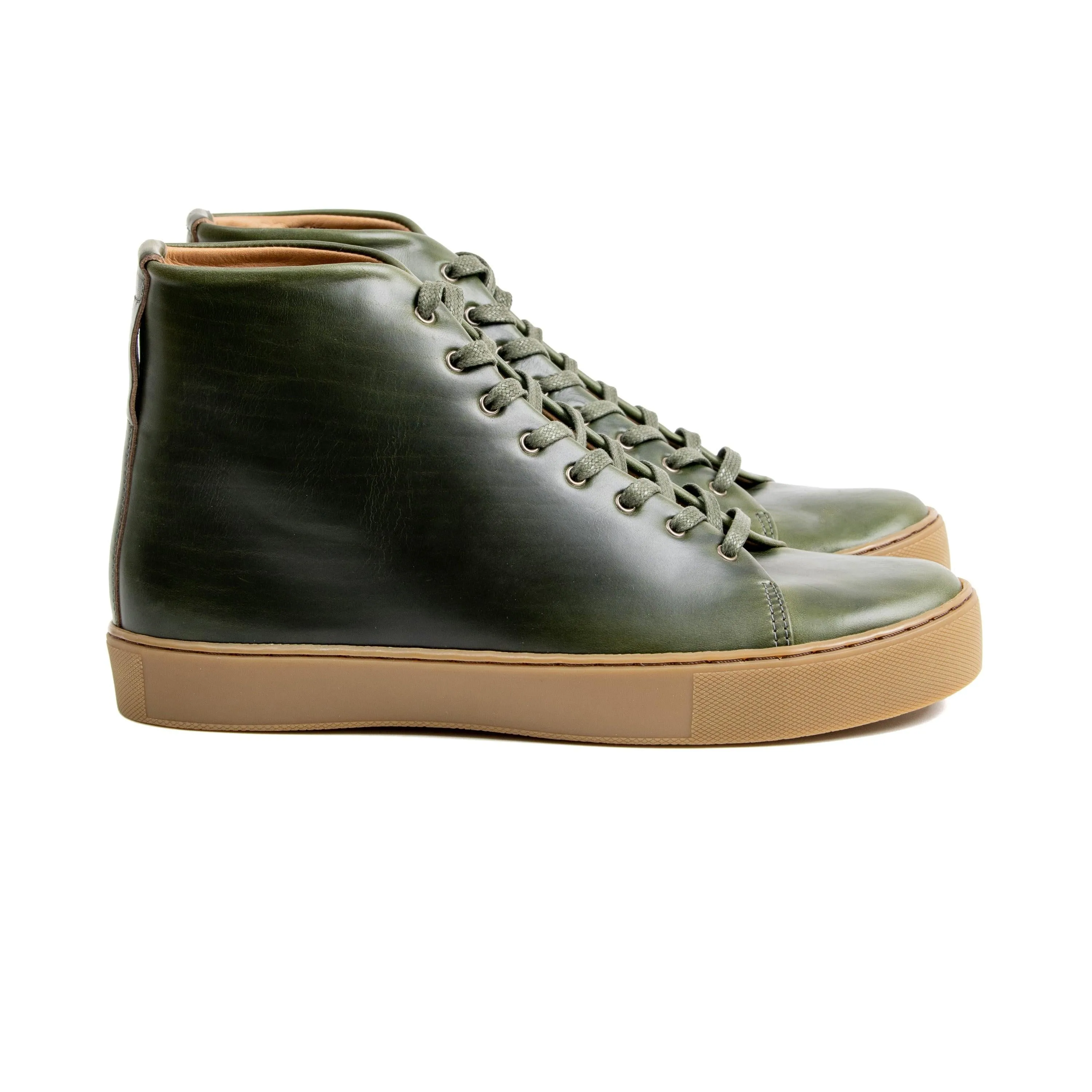 Overstone Hi Derby - Horween Forest Green Chromexcel