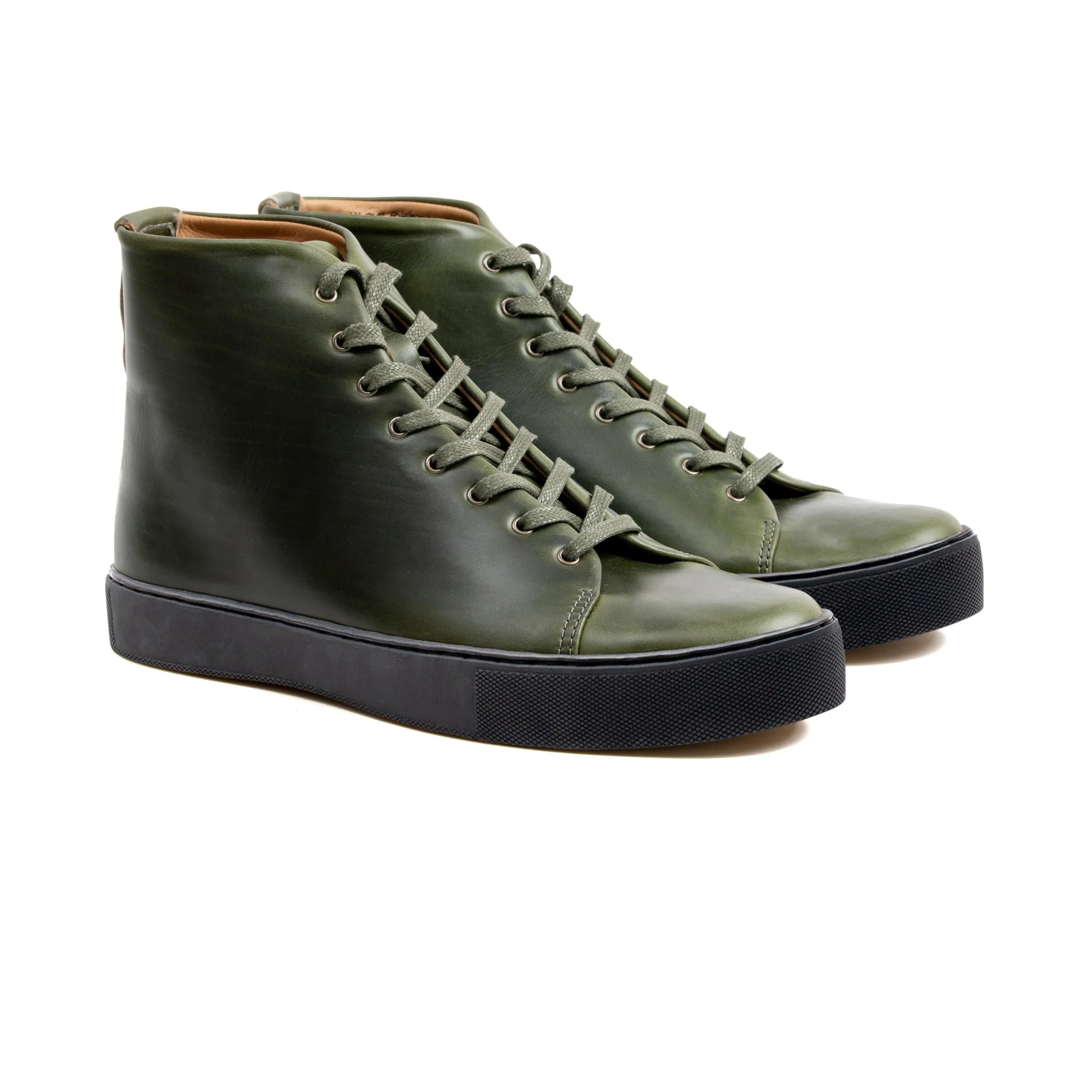 Overstone Hi Derby - Horween Forest Green Chromexcel