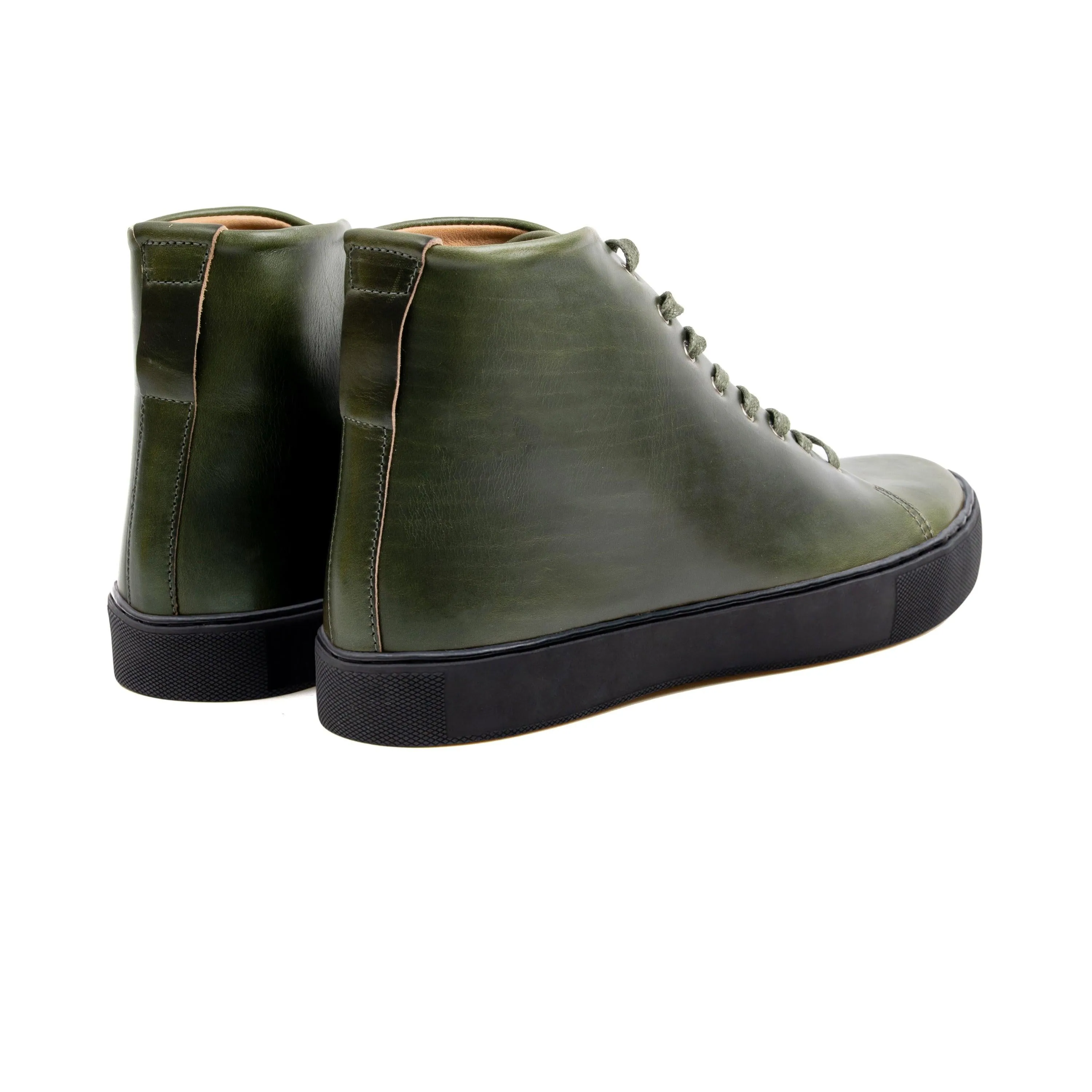 Overstone Hi Derby - Horween Forest Green Chromexcel