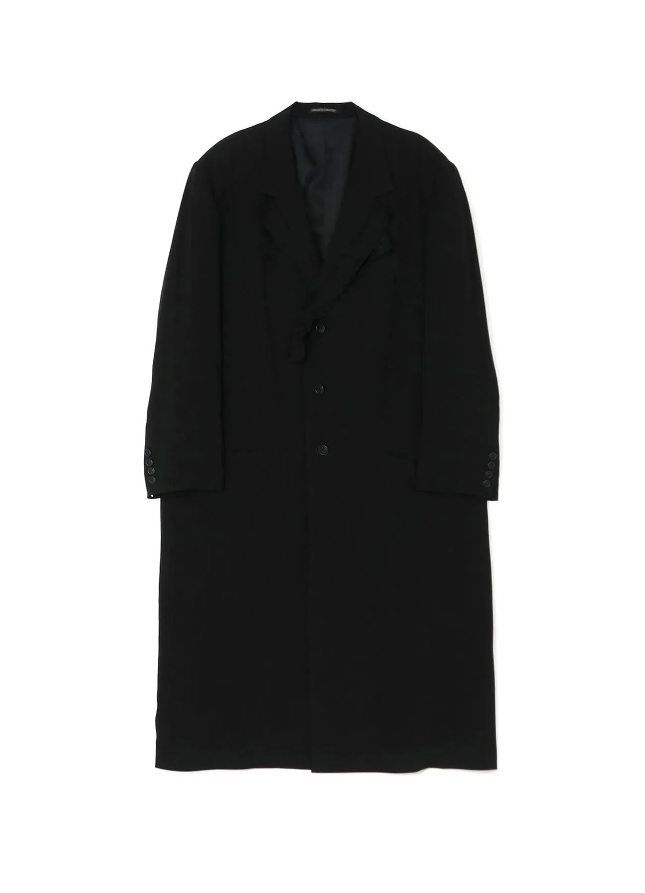 RAYON CAMBRIC LONG JACKET WITH DECORATIVE CLOTH