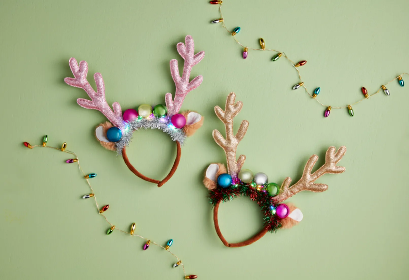 Reindeer Light Up Headbands by Mudpie