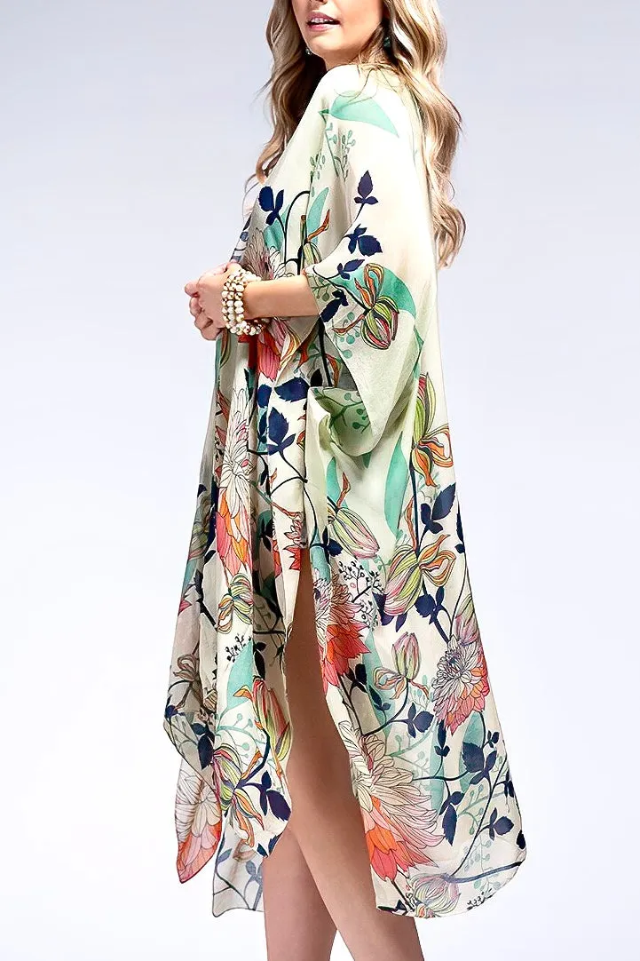 Spring Field Floral Kimono