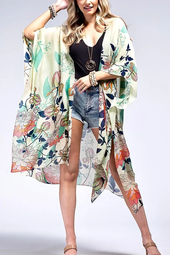 Spring Field Floral Kimono