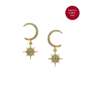 Star Hug Gold Dangler Earrings - Sample